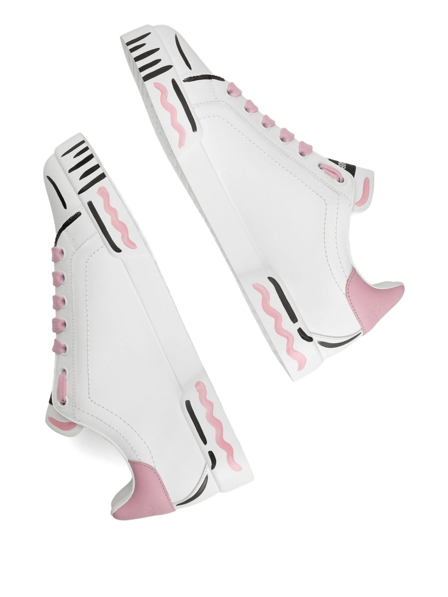 Sneakers Dolce &amp; Gabbana albi din piele - Img 3