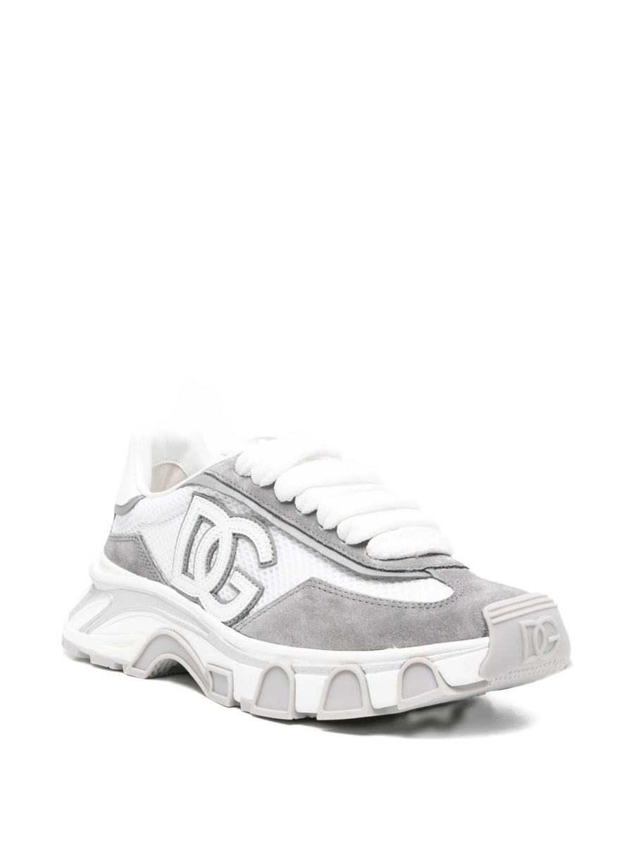 Sneakers Dolce &amp; Gabbana albi din polyester si piele - Img 2