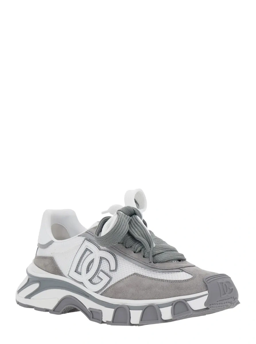 Sneakers Dolce &amp; Gabbana gri din piele - Img 2