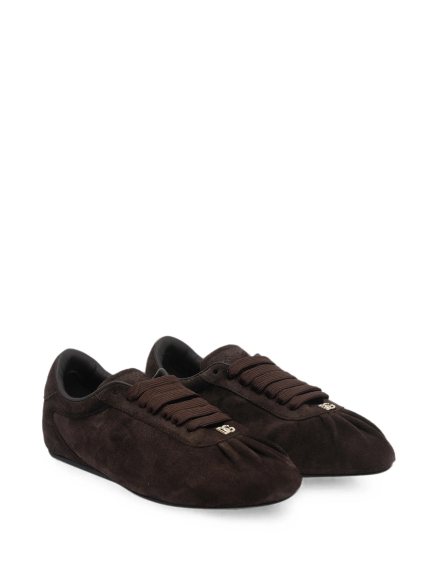 Sneakers Dolce &amp; Gabbana maro din piele intoarsa - Img 2