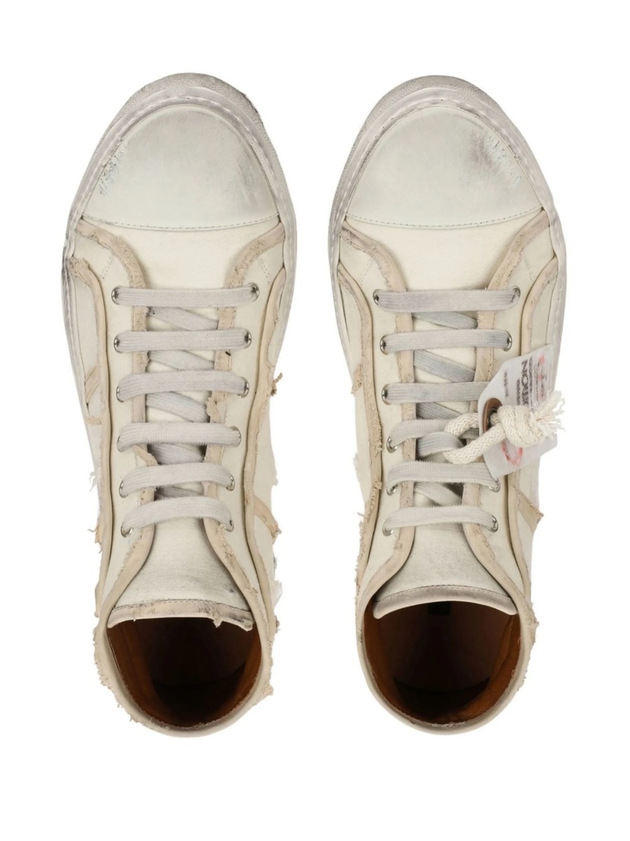 Sneakers Dolce &amp; Gabbana neutri din bumbac si piele - Img 4