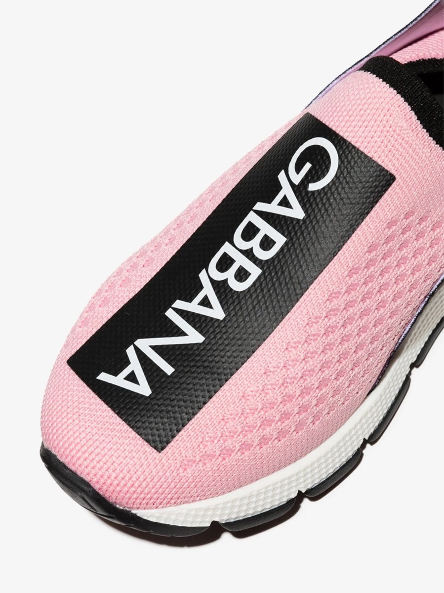 Sneakers Dolce &amp; Gabbana roz din material textil - Img 5