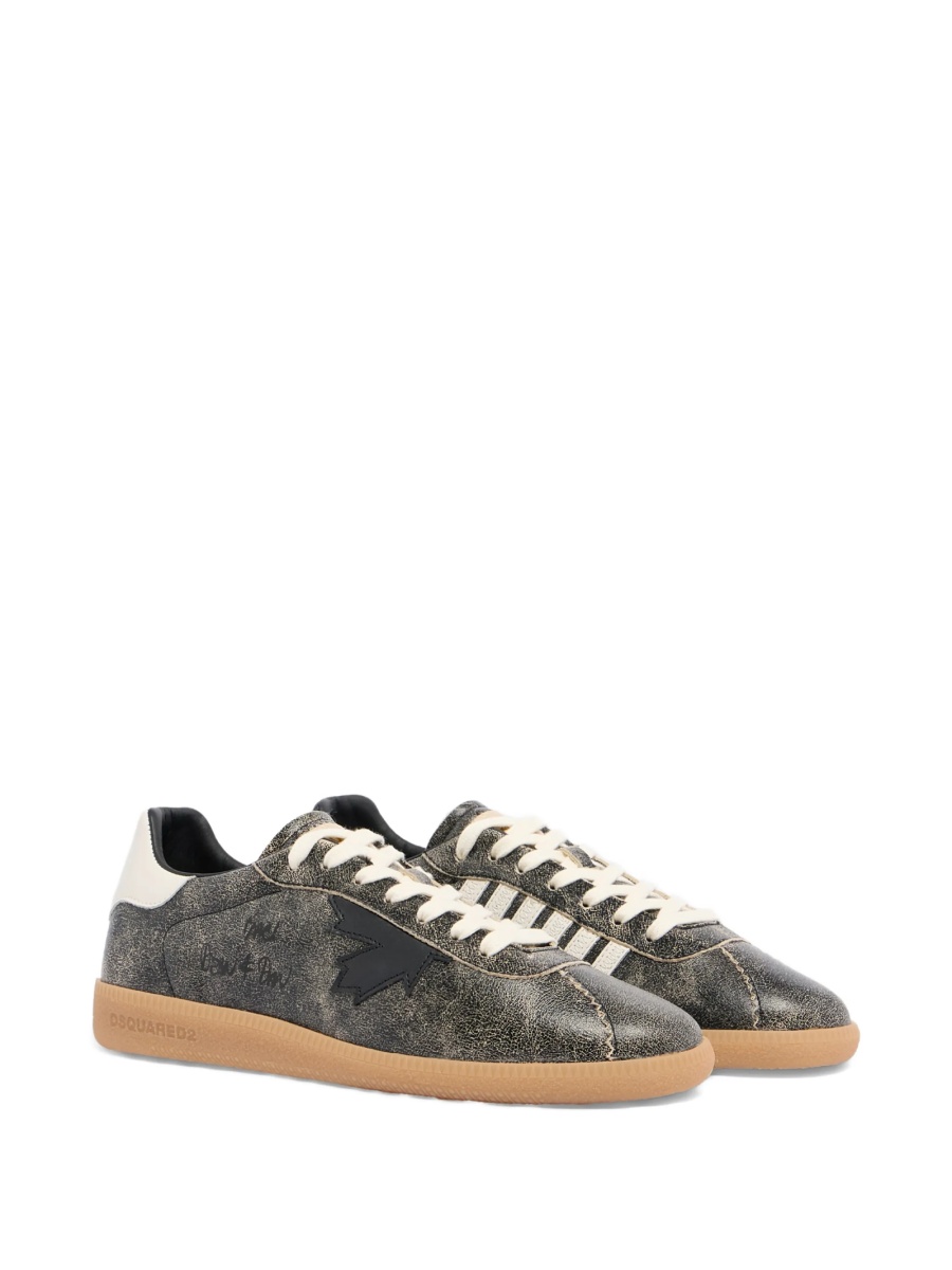 Sneakers DSQUARED2 gri din piele - Img 2