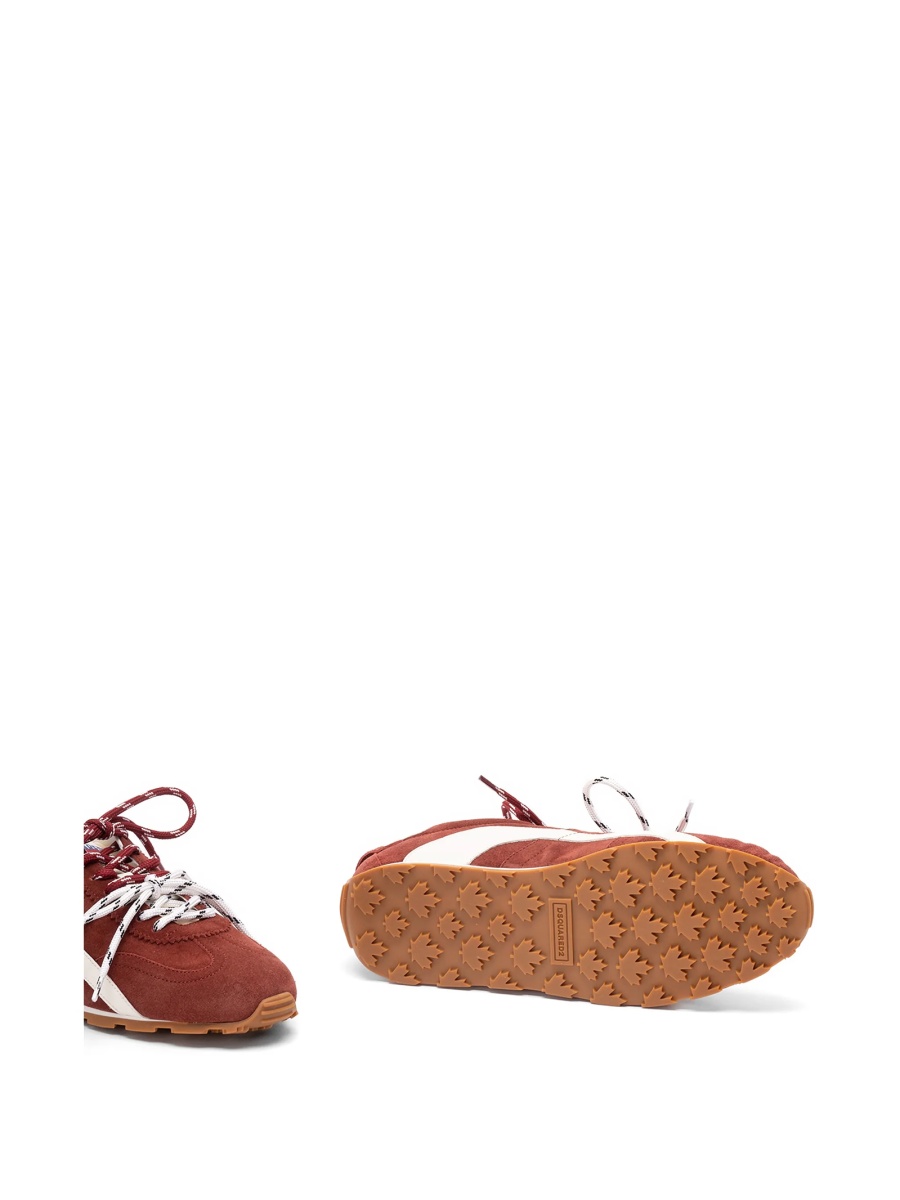 Sneakers DSQUARED2 rosii din piele intoarsa - Img 5
