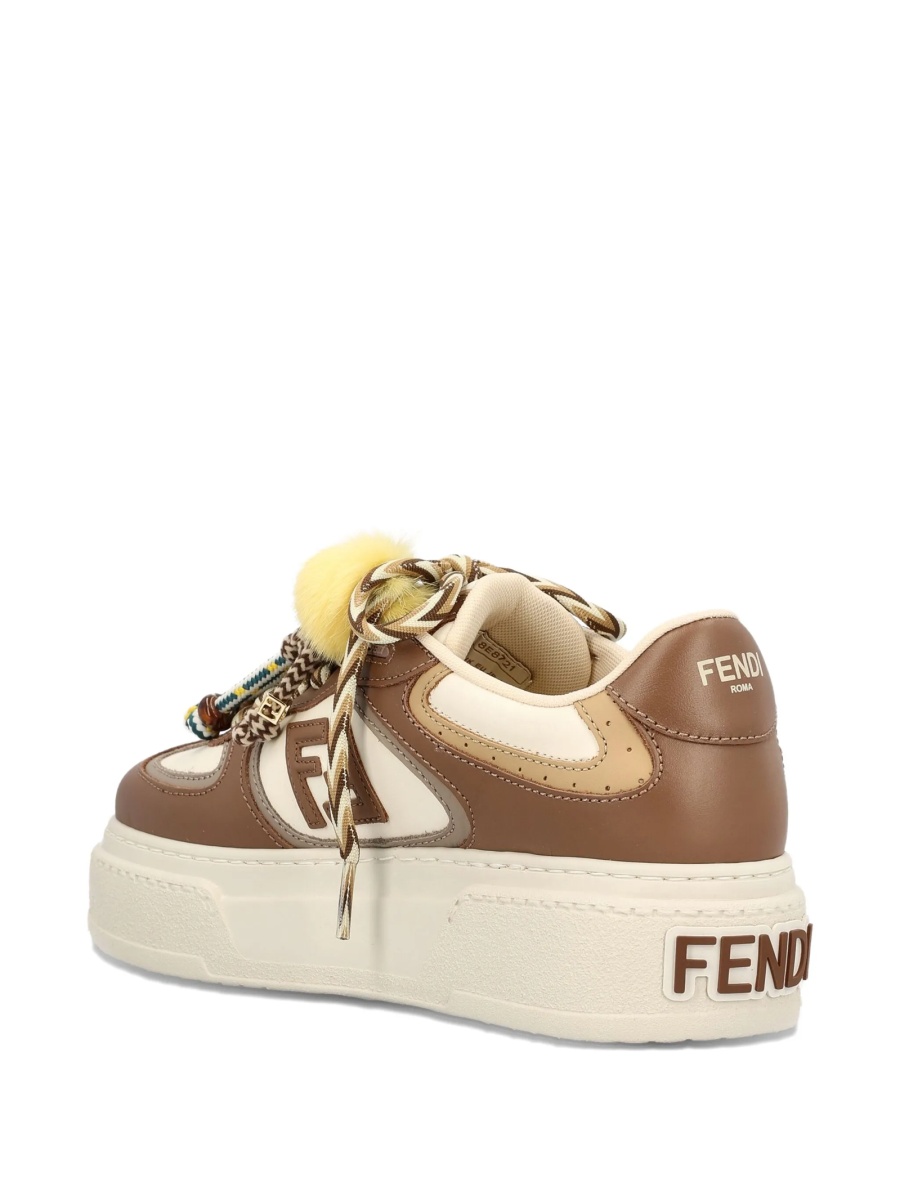 Sneakers Fendi maro din piele - Img 3