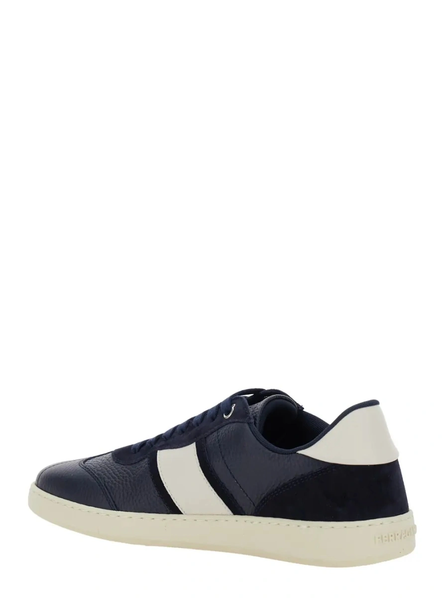 Sneakers Ferragamo albastri din piele - Img 3