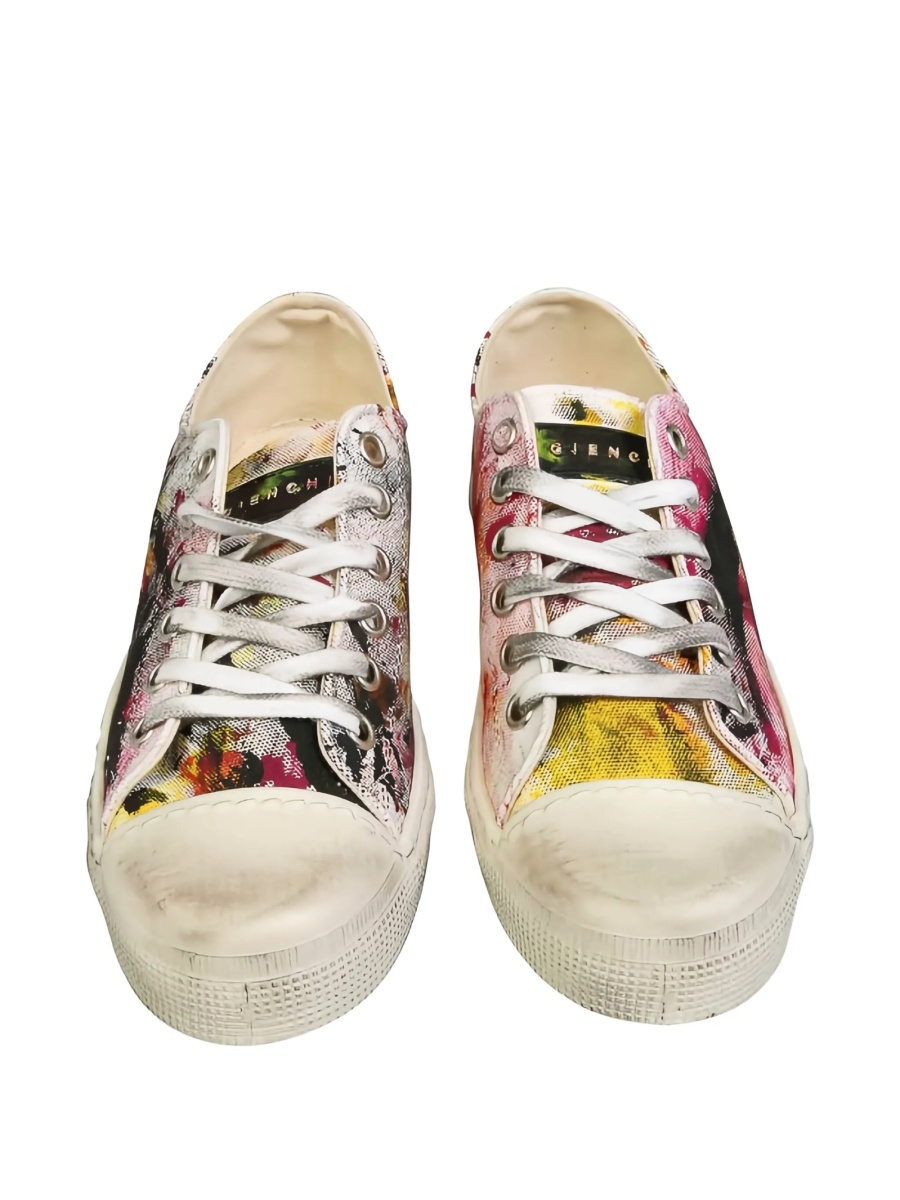 Sneakers GIENCHI albi din bumbac - Img 3