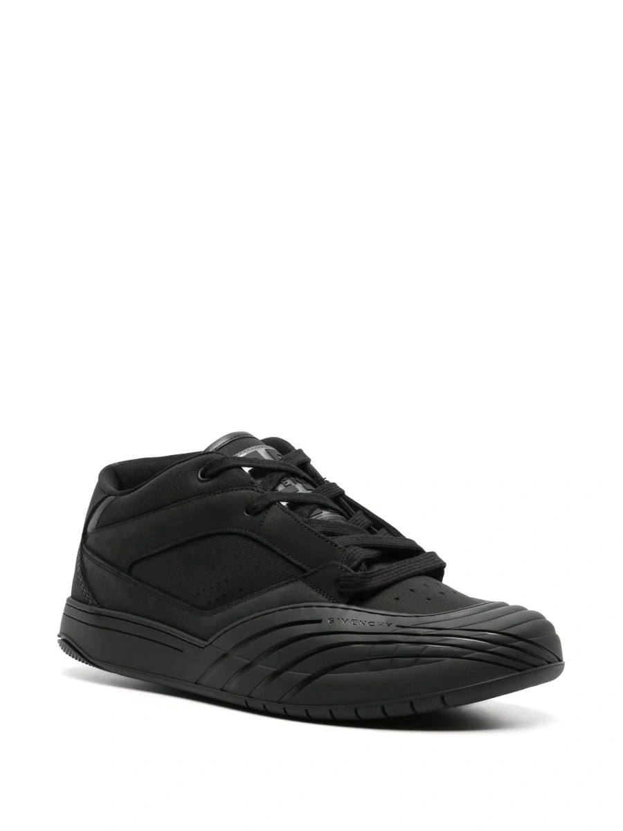Sneakers Givenchy negri din material textil si piele - Img 2