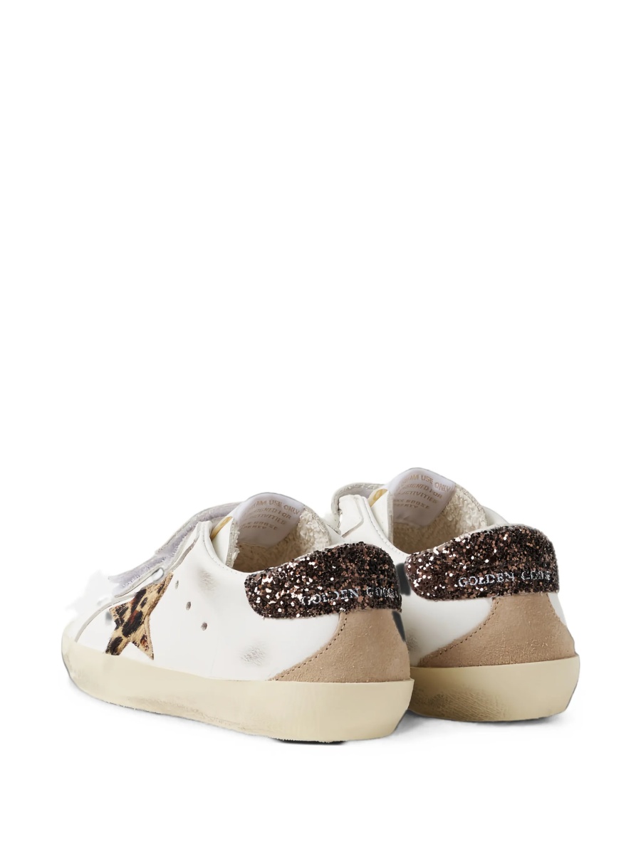 Sneakers Golden Goose albi din piele si bumbac - Img 3