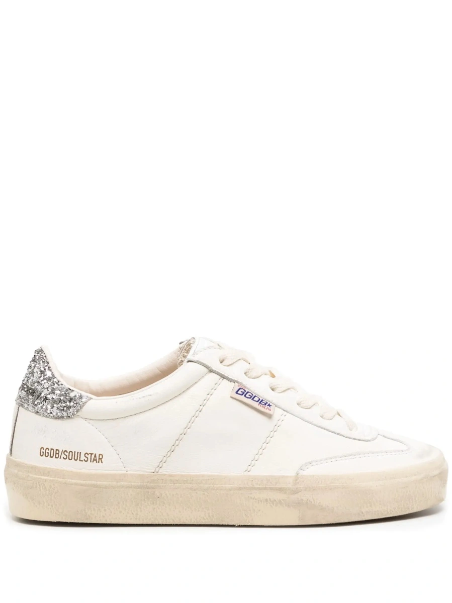 Sneakers Golden Goose albi din piele 'Soul-Star' - Img 7