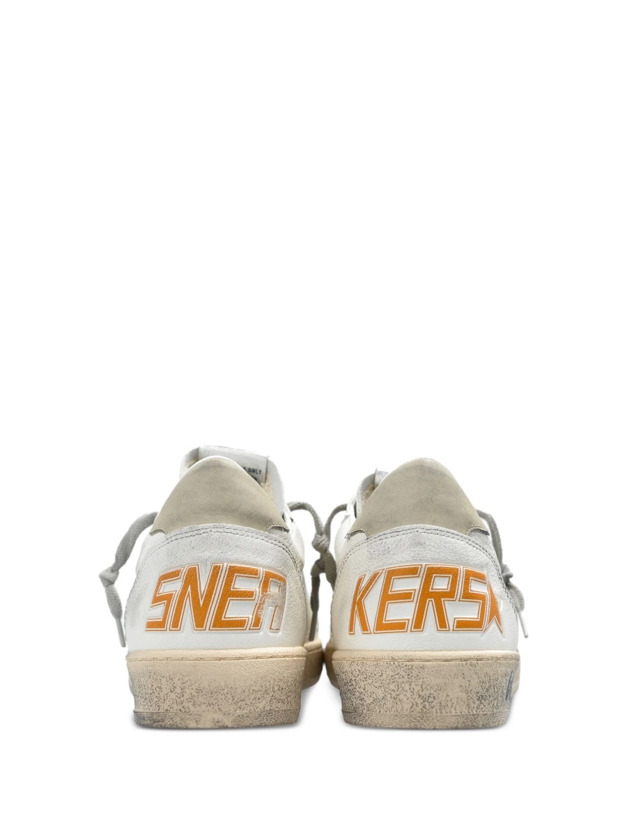 Sneakers Golden Goose albi din piele - Img 4