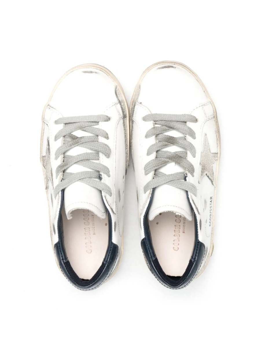 Sneakers Golden Goose albi din piele - Img 3