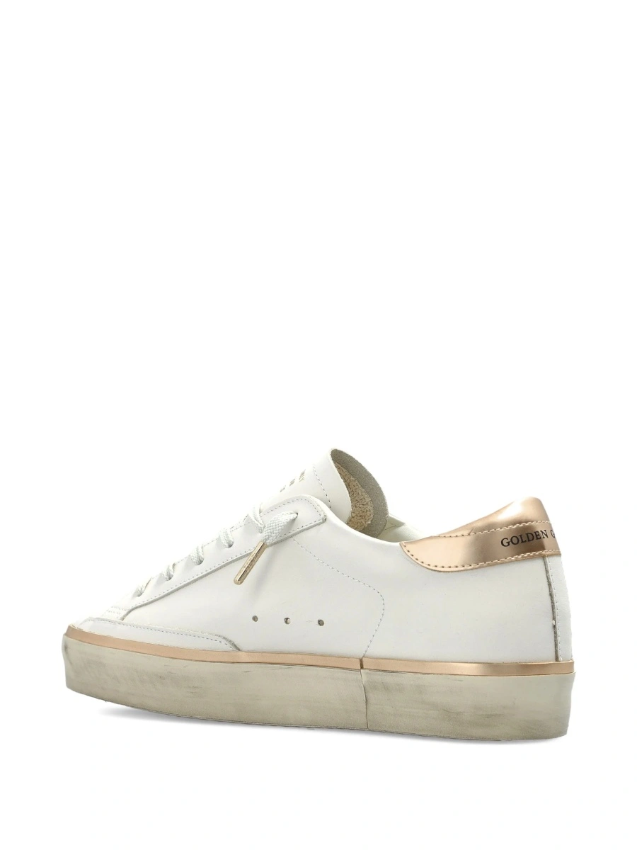 Sneakers Golden Goose albi din piele - Img 3