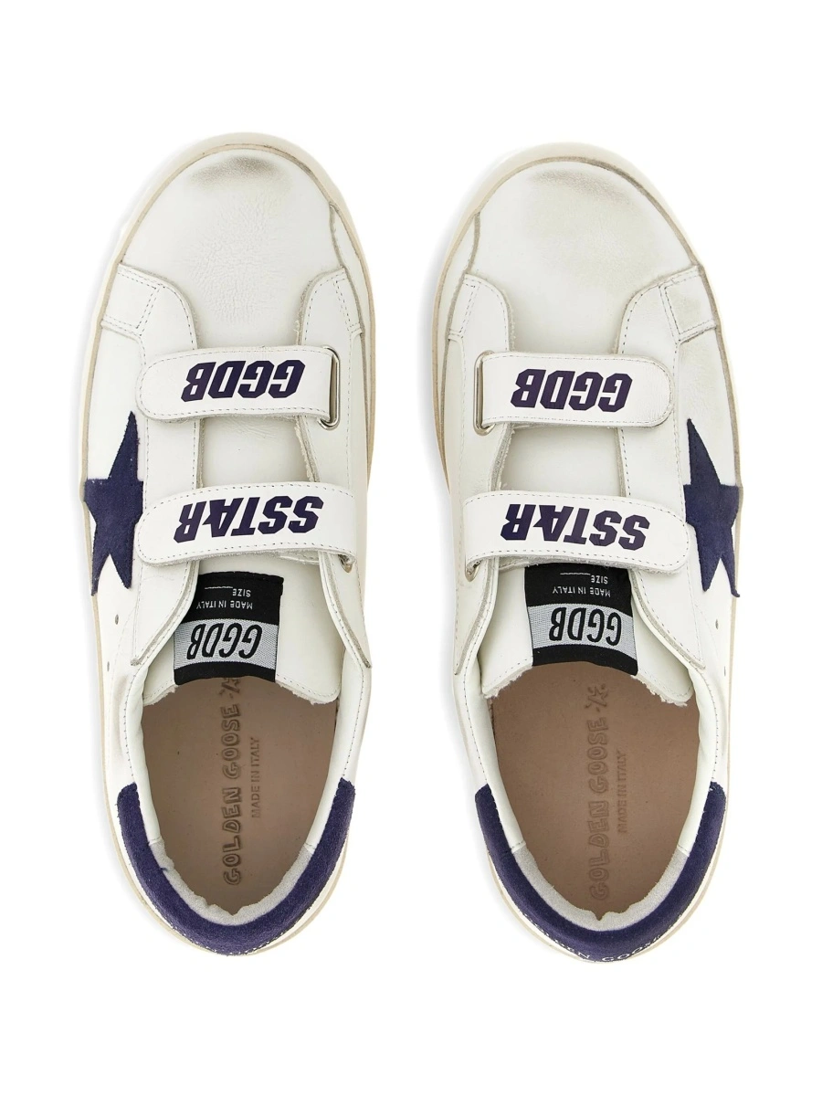 Sneakers Golden Goose albi din piele - Img 3