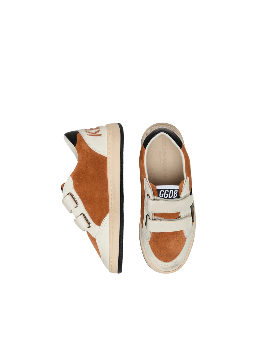 Sneakers Golden Goose maro din piele intoarsa si piele - Img 3