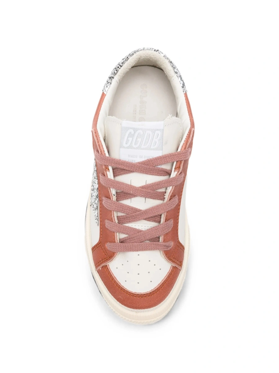 Sneakers Golden Goose maro din piele - Img 3