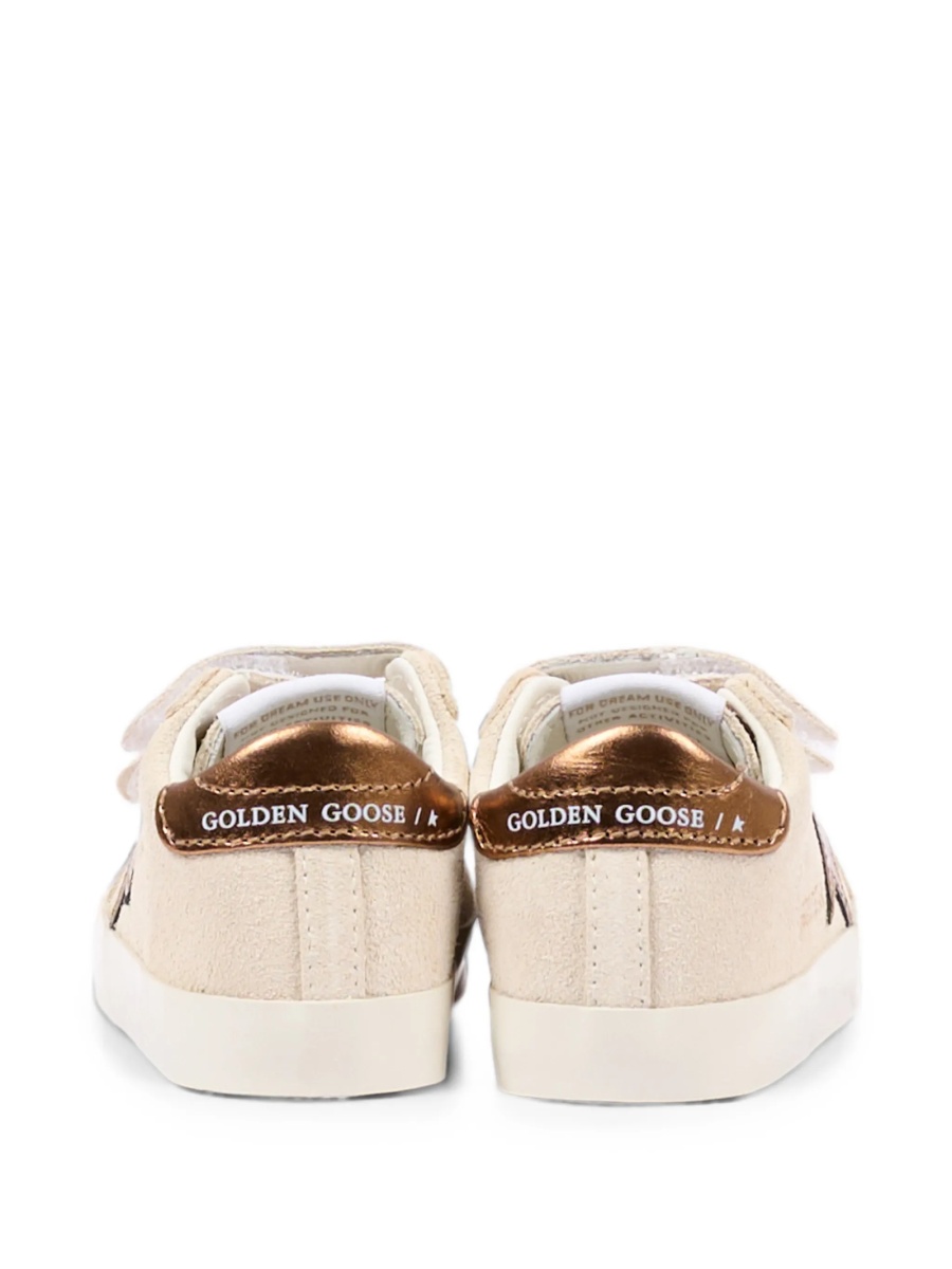Sneakers Golden Goose neutri din piele intoarsa si piele - Img 3