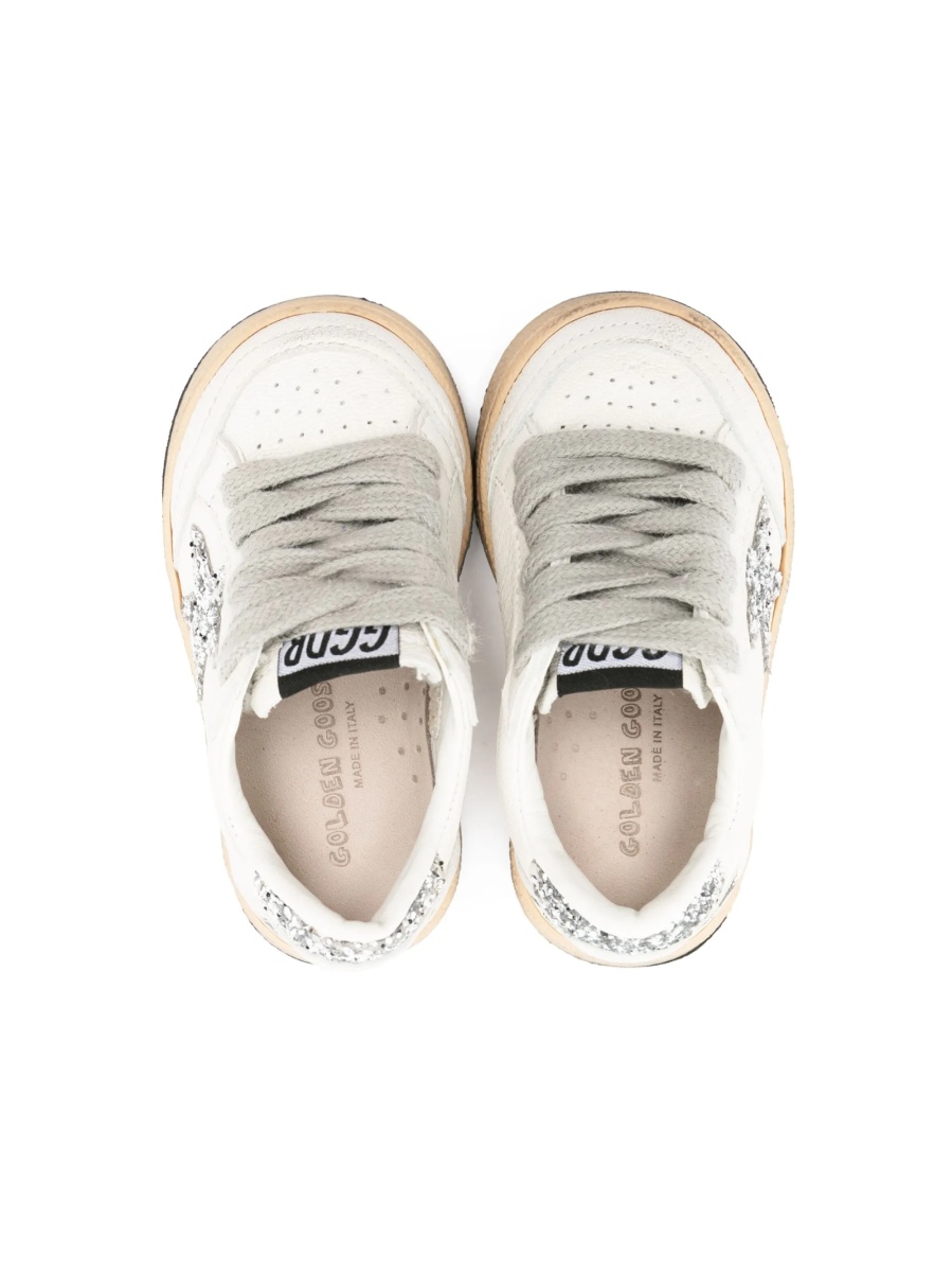 Sneakers Golden Goose neutri din piele - Img 3