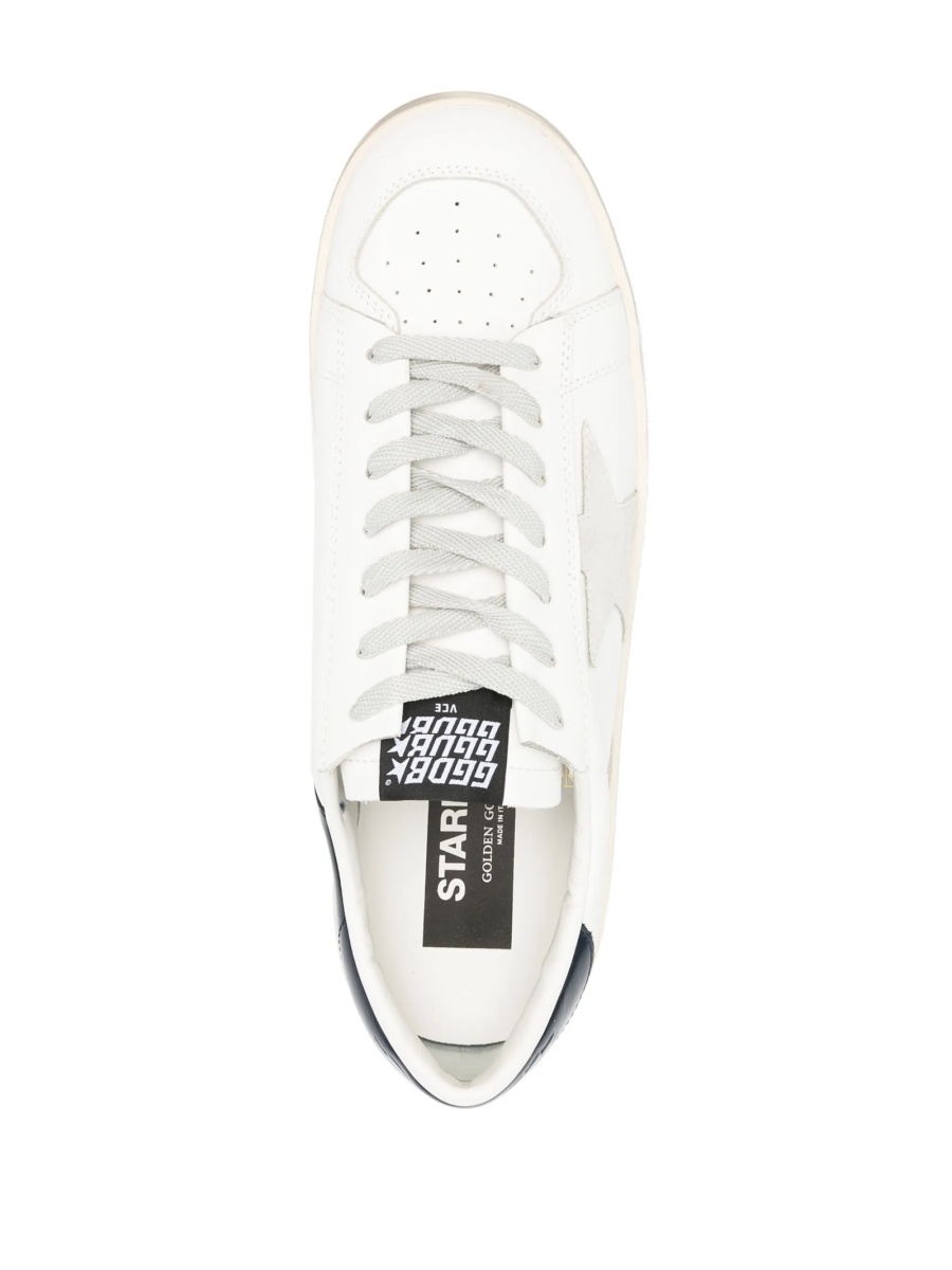 Sneakers Golden Goose star neutri din piele - Img 4