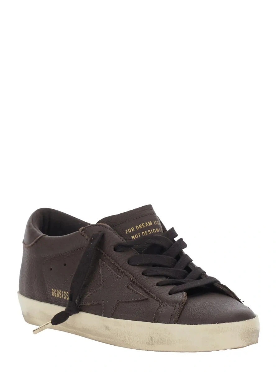 Sneakers Golden Goose 'Superstar' maro din piele - Img 2