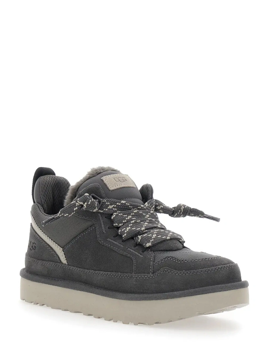 Sneakers Gray Low Top Sneaker with Logo Patch on the Tongue in Suede and Fabric Men - Img 2