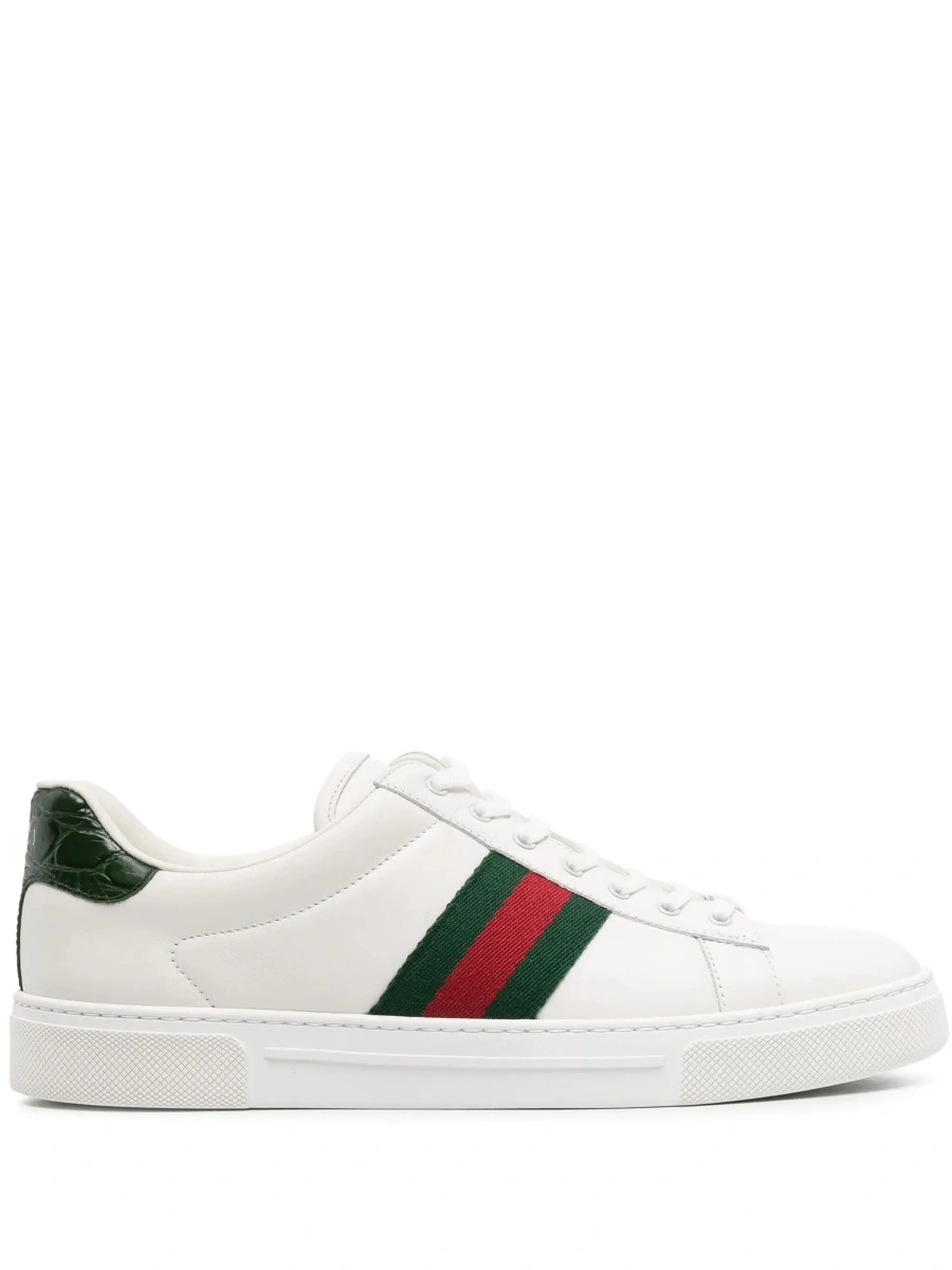 Sneakers Gucci 'Ace' albi din piele - Img 8