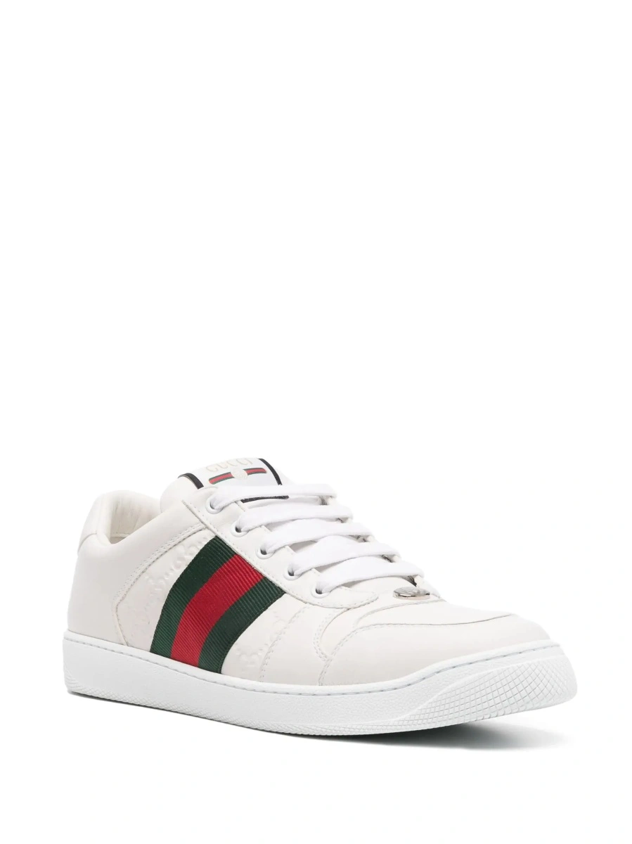 Sneakers Gucci albi din piele 'Screener' - Img 5
