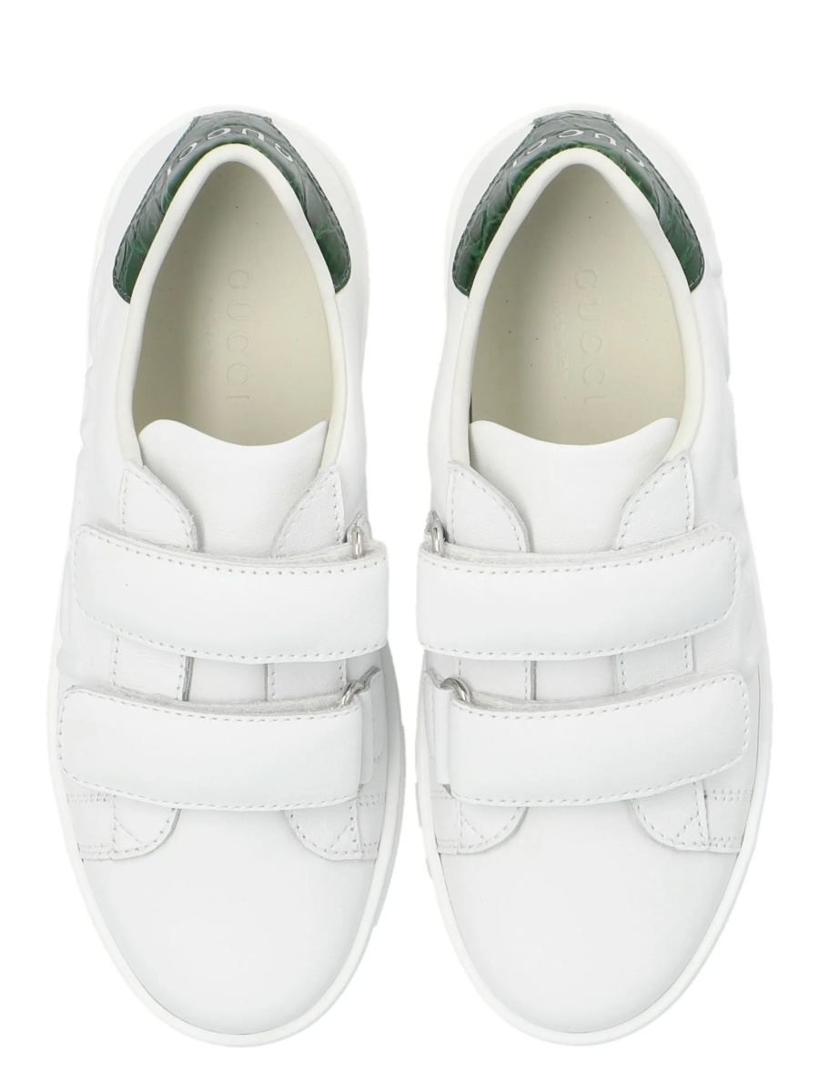 Sneakers Gucci albi din piele - Img 4