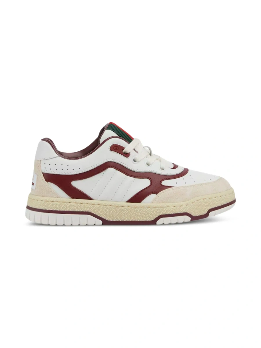 Sneakers Gucci albi din piele - Img 7