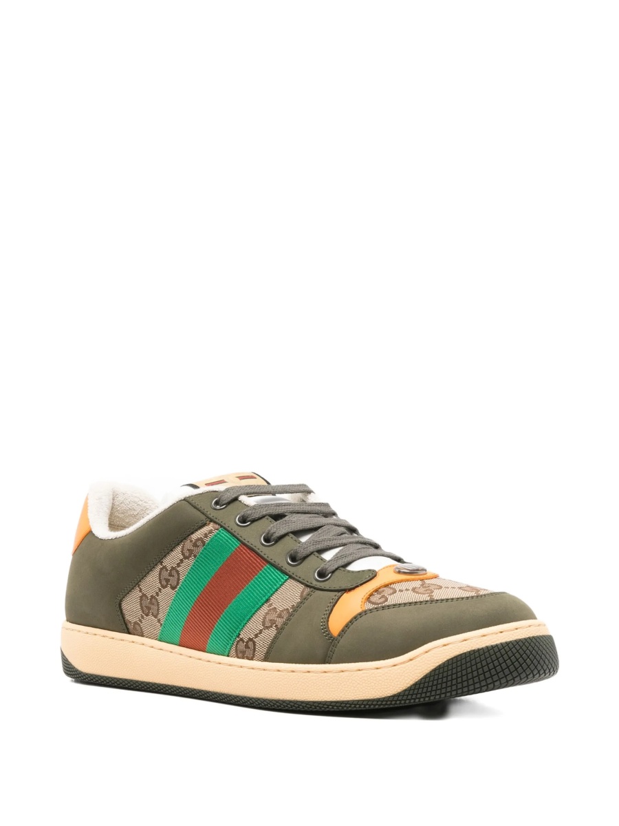 Sneakers Gucci neutri din poliamida si bumbac - Img 2