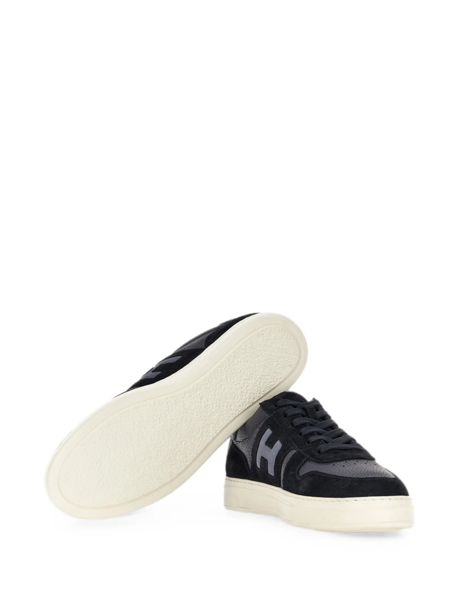 Sneakers Hogan albastri din piele si piele intoarsa - Img 5