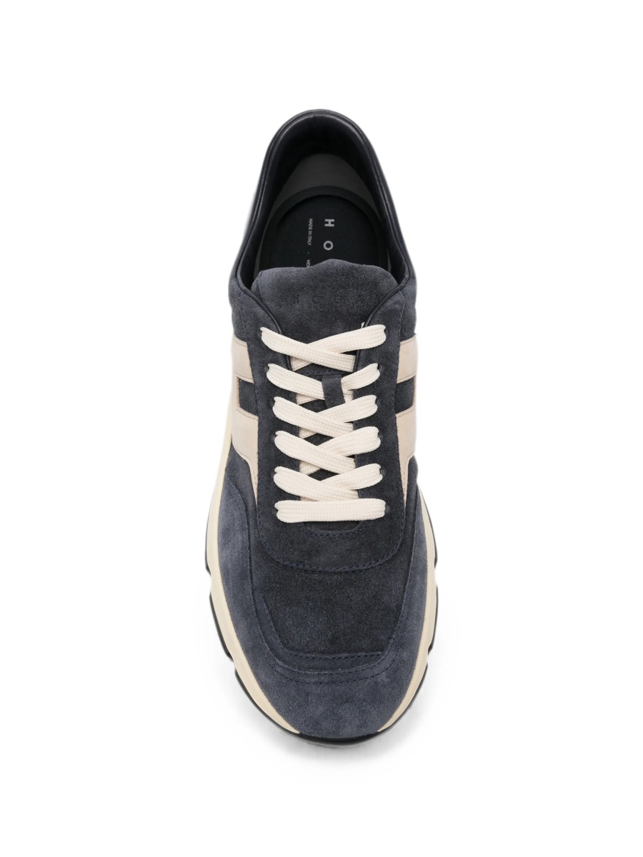 Sneakers Hogan albastri din piele - Img 4