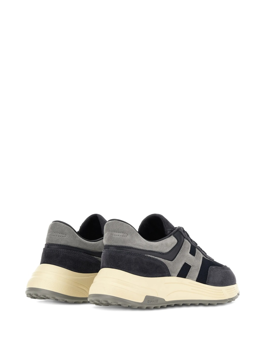 Sneakers Hogan albastri din polyester si piele intoarsa - Img 5