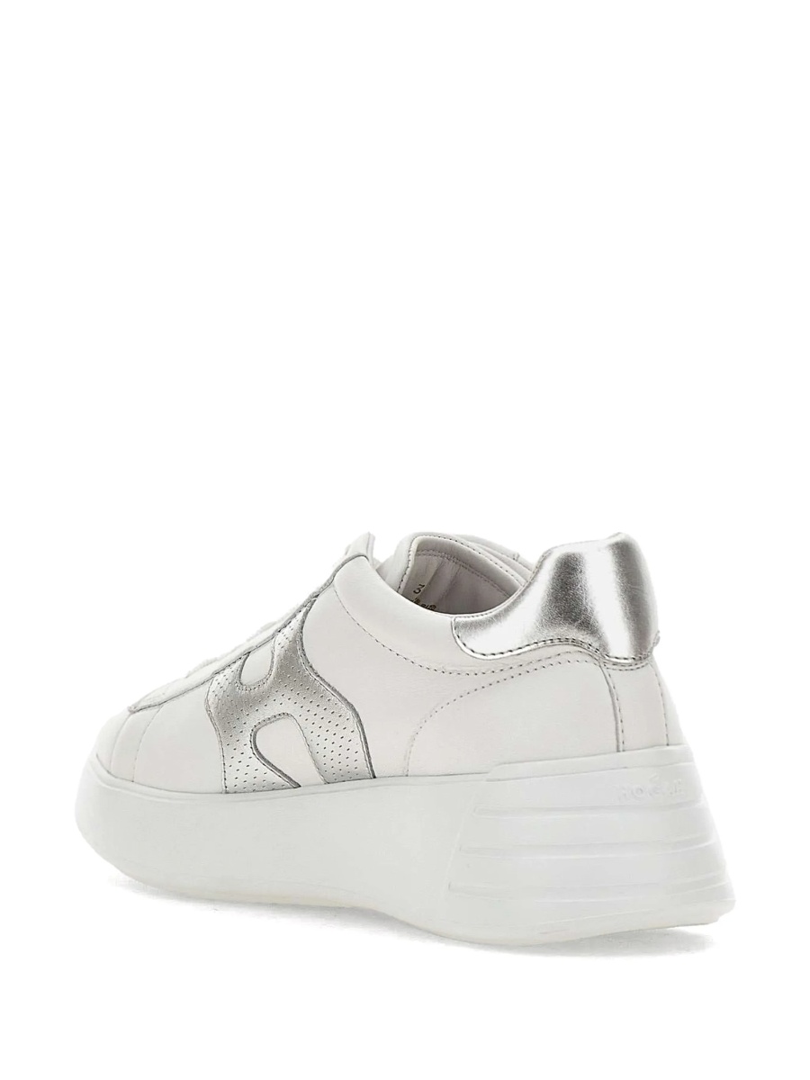 Sneakers Hogan albi din piele intoarsa - Img 5