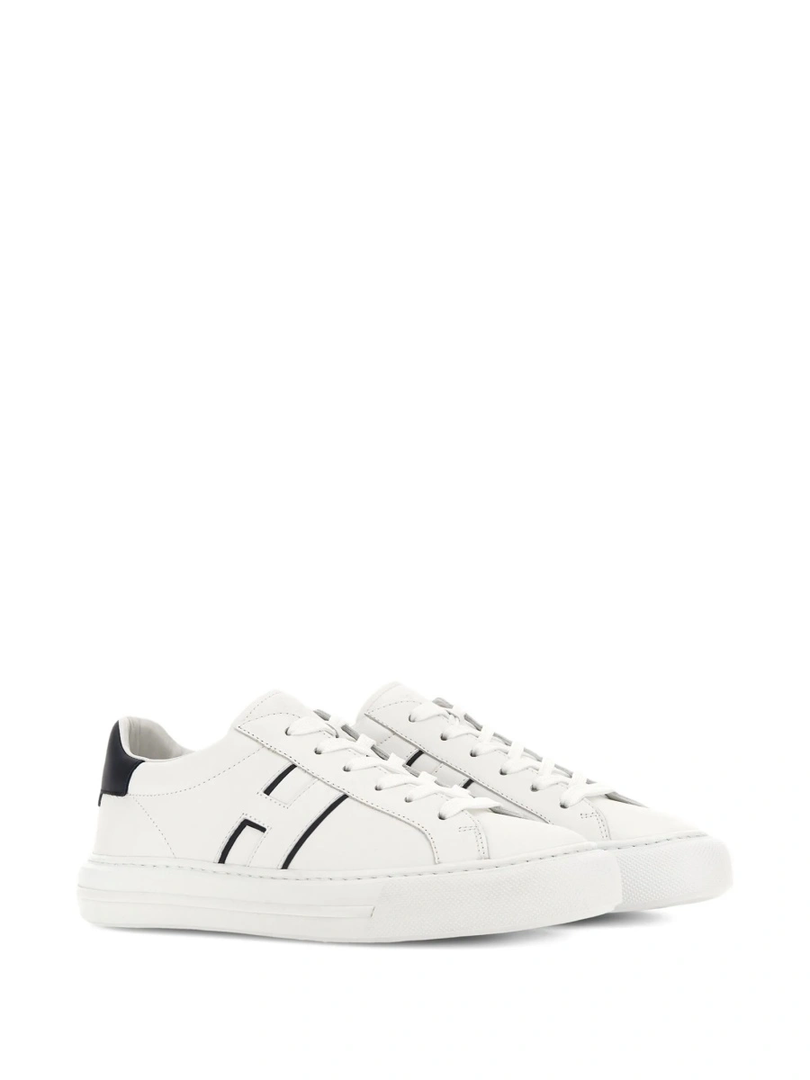 Sneakers Hogan albi din piele - Img 2