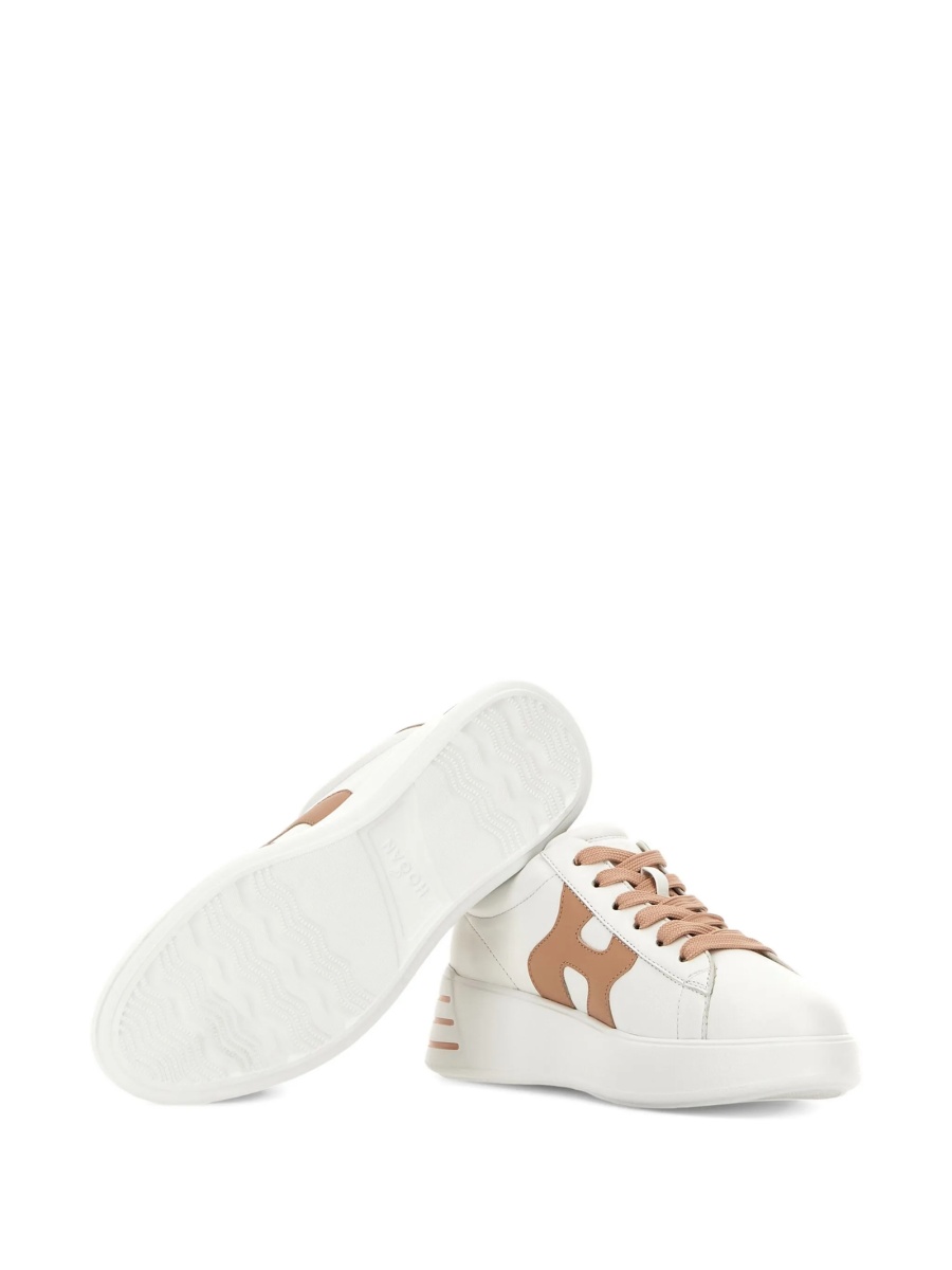 Sneakers Hogan albi din piele - Img 4