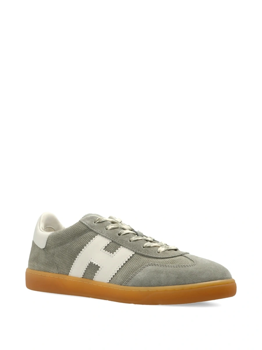 Sneakers Hogan gri din piele si piele intoarsa - Img 2