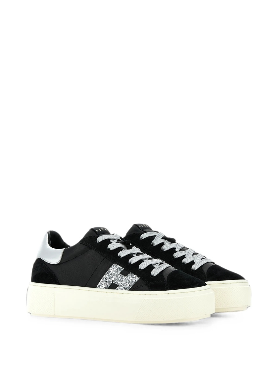 Sneakers Hogan negri din pvc si piele intoarsa - Img 2
