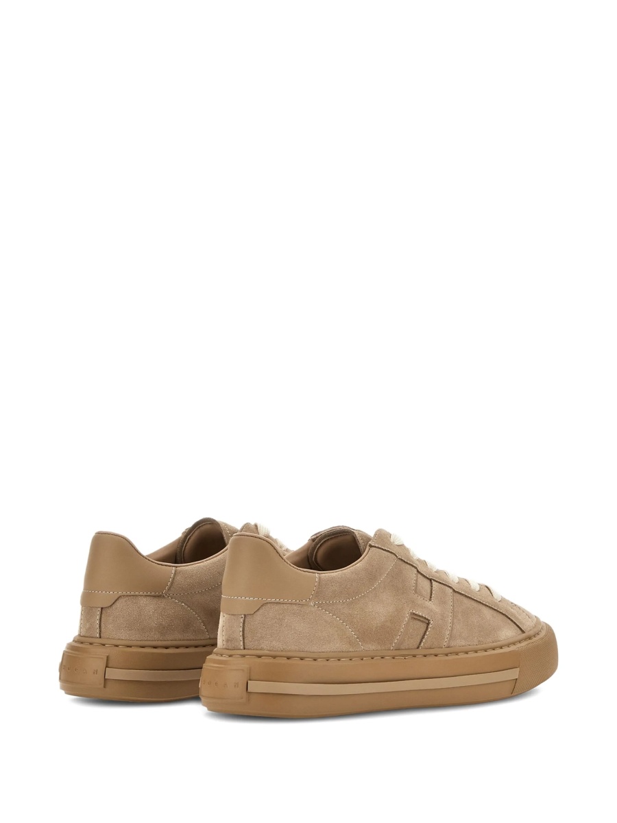 Sneakers Hogan neutri din piele intoarsa - Img 3