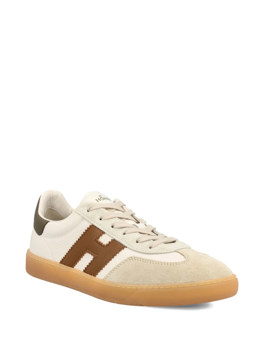 Sneakers Hogan neutri din piele - Img 2