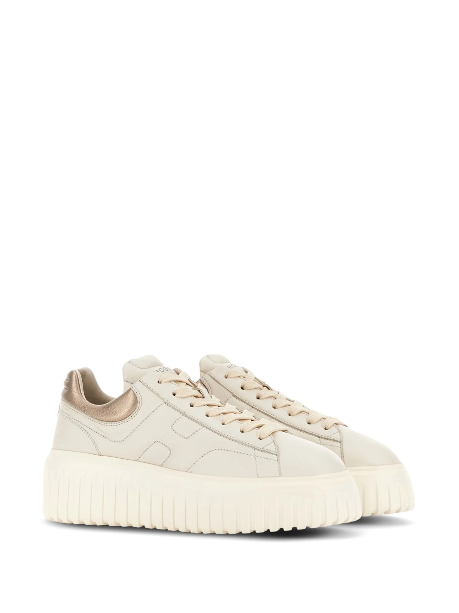 Sneakers Hogan neutri din piele - Img 2