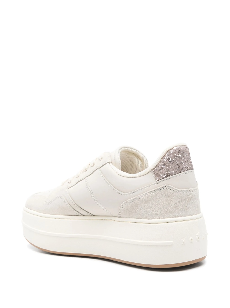 Sneakers Hogan neutri din piele - Img 3
