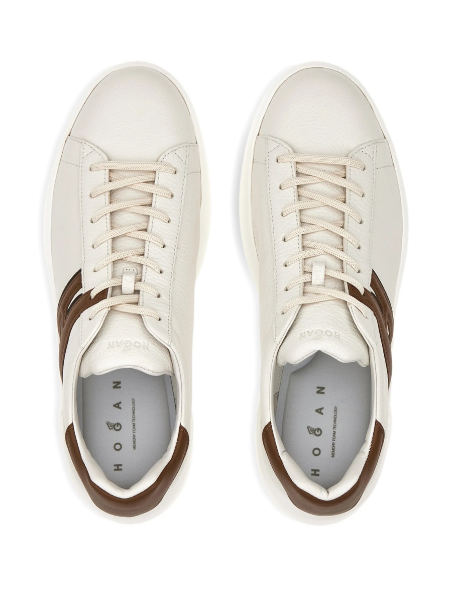 Sneakers Hogan neutri din piele - Img 3