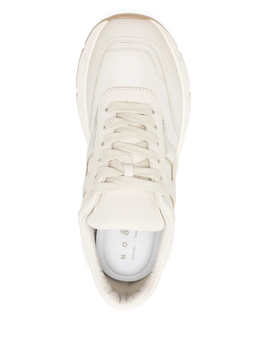 Sneakers Hogan neutri din piele - Img 3