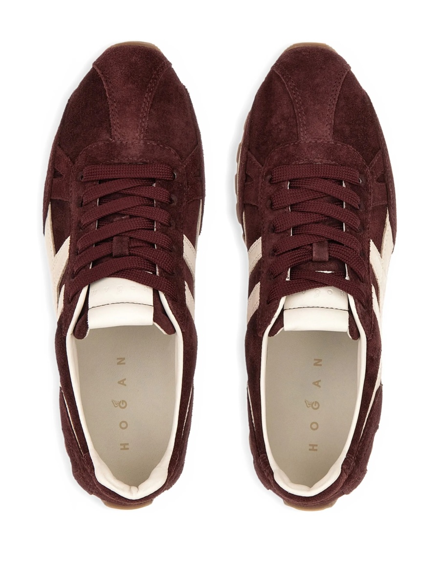 Sneakers Hogan rosii din piele intoarsa - Img 3