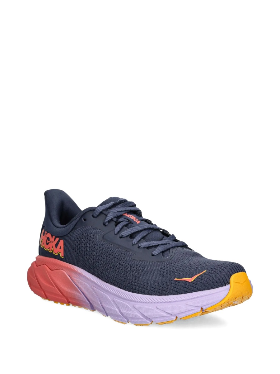 Sneakers Hoka One One albastri din material textil - Img 2