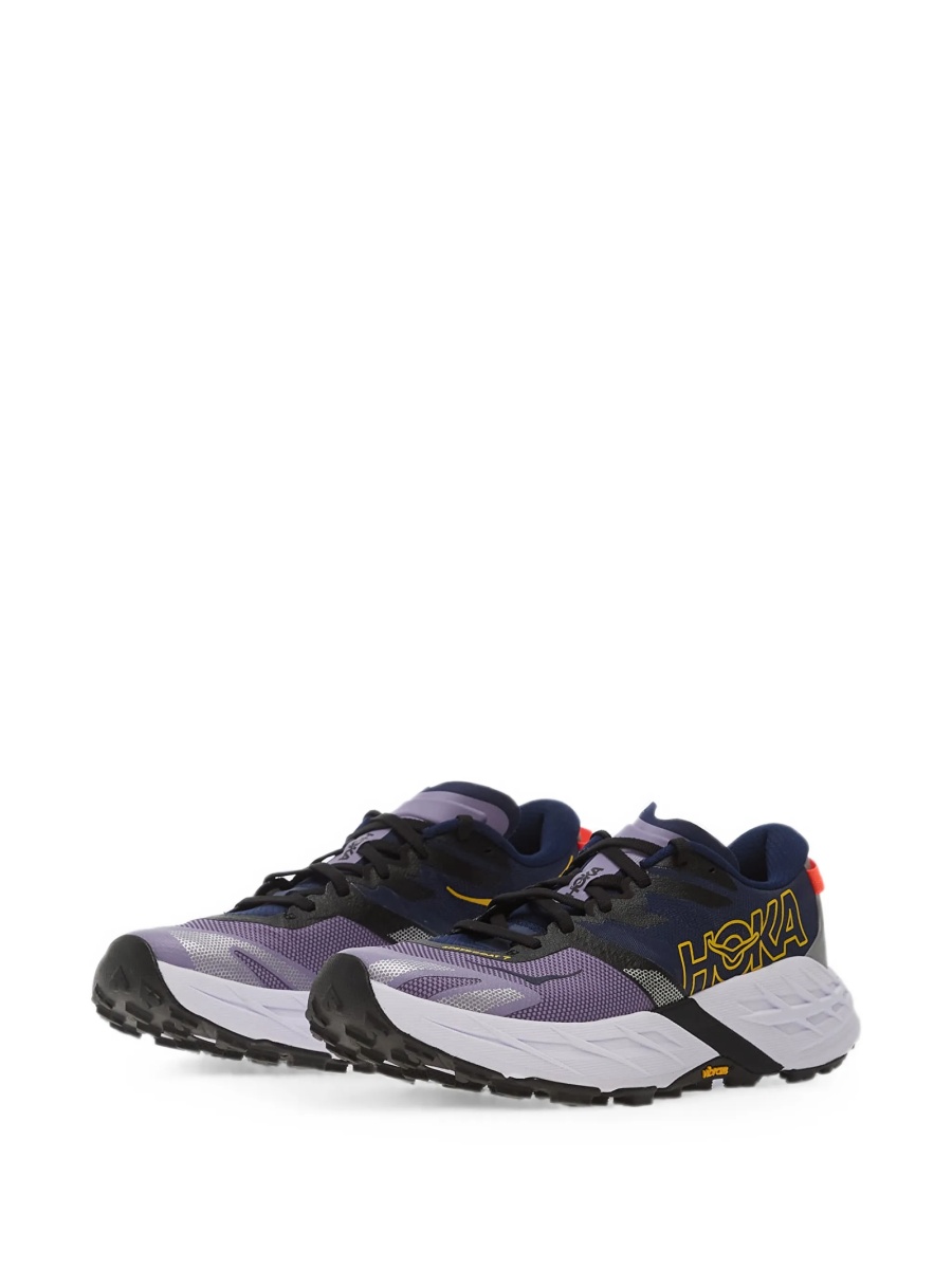 Sneakers Hoka One One albastri din material textil - Img 2