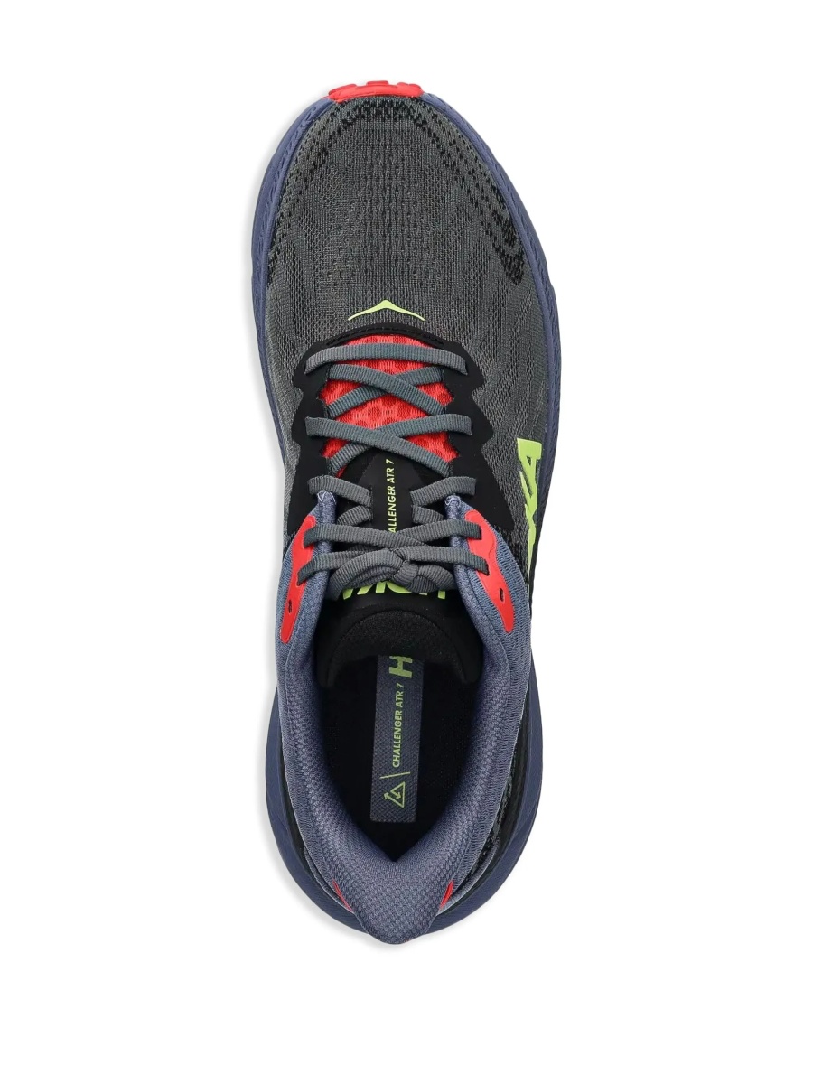 Sneakers Hoka One One gri din material textil si poliuretan - Img 4