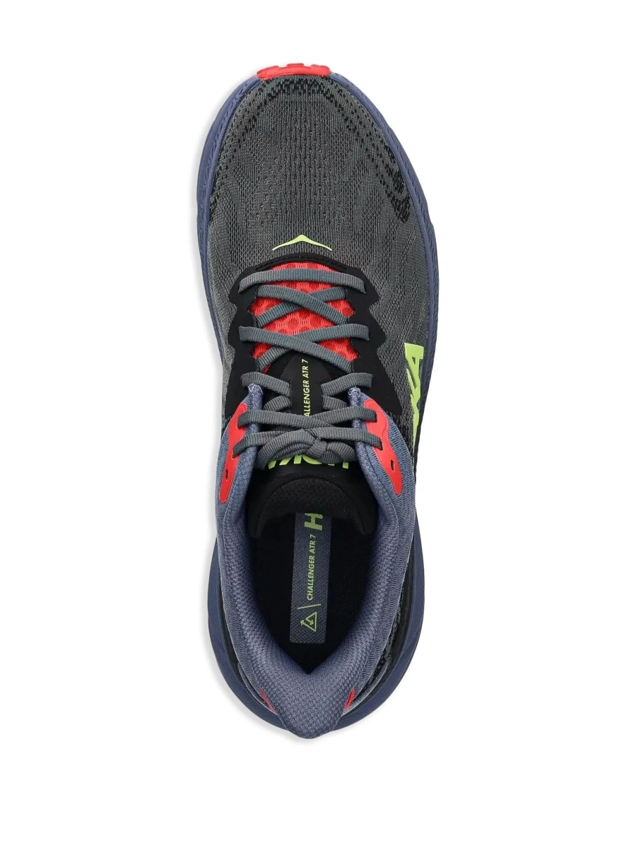 Sneakers Hoka One One gri din material textil si poliuretan - Img 4