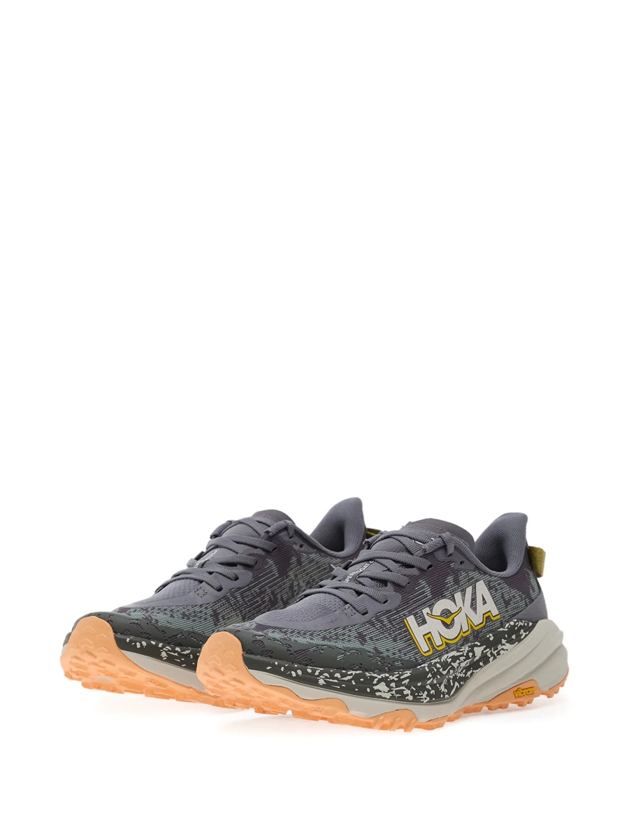 Sneakers Hoka One One gri din material textil - Img 2